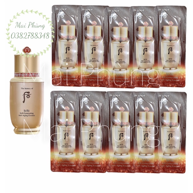 Combo 5 gói tinh dầu tái sinh Whoo Bicheop Ja Saeng Essence