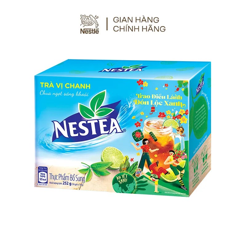 Thực phẩm bổ sung trà vị chanh Nestea (Hộp 18 gói x 14g) | BigBuy360 - bigbuy360.vn