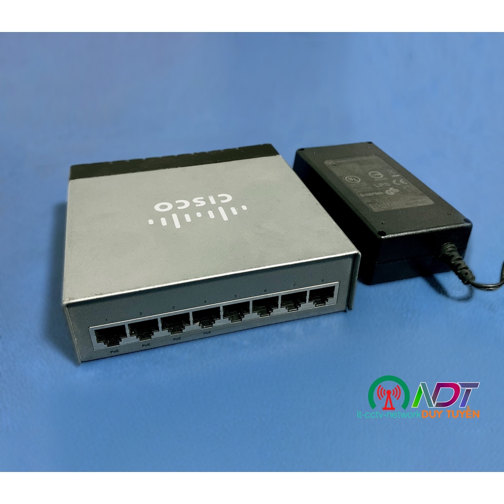 ✔️ Thiết bị mạng Cisco (SG200-08P) - Manager L2 - SLM2008PT 08-port 10/100/1000 - 4 Port PoE , cấp nguồn wifi , camera