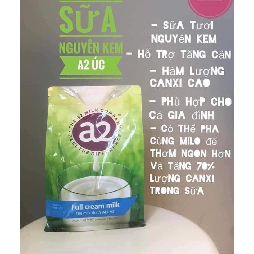 Sữa A2 nguyên kem 1kg - Úc, date 2022