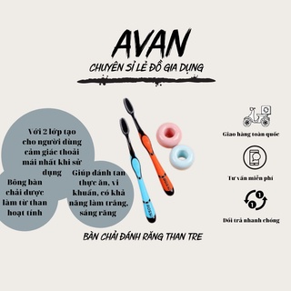 Bàn chải đánh răng than tre bossi nhiều màu sắc (BCB03)