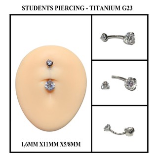Khuyên rốn đá trấu titanium g23 cao cấp - khuyên titanium