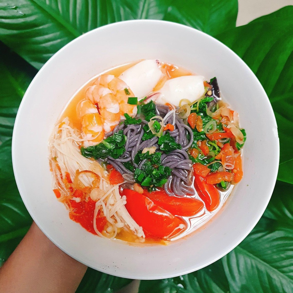 [NT Food] Bún gạo lứt ĐEN, mì gạo lức huyền mễ ăn eatclean giảm cân healthy gói 500gr