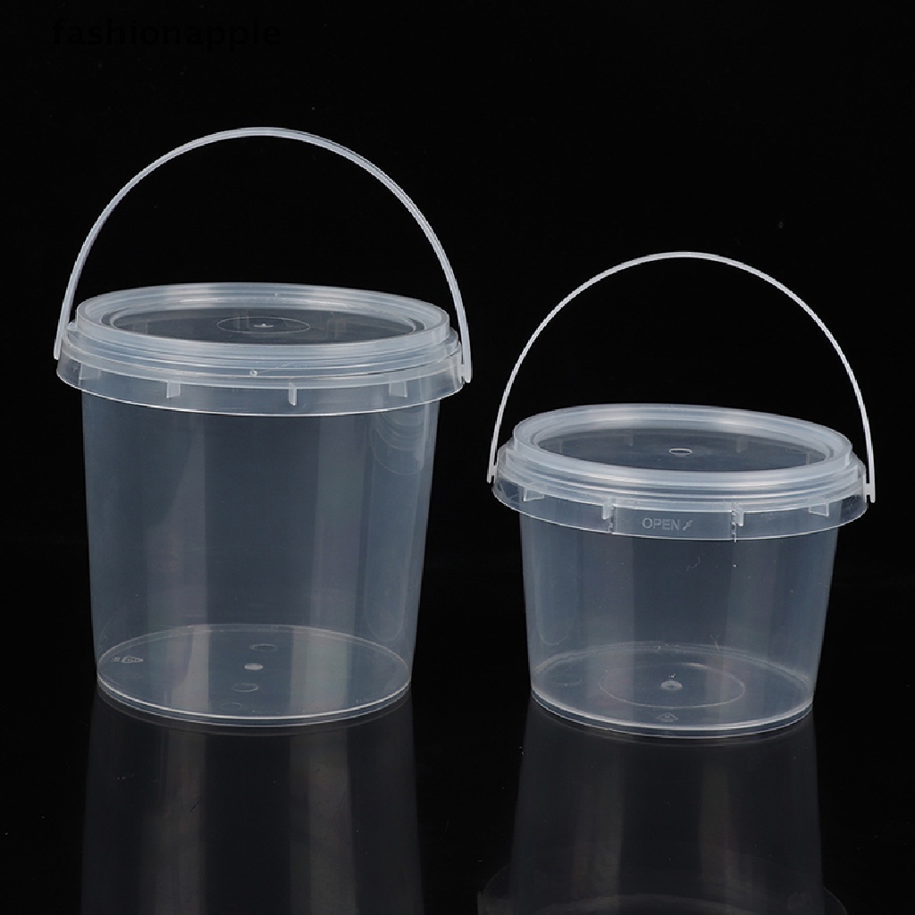 Set 2 xô nhựa cấp thực phẩm có nắp và tay cầm chống rò rỉ