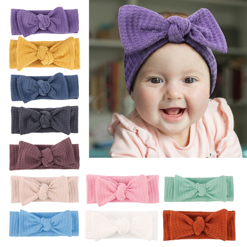 Băng Đô Nơ Mềm Mại Nhiều Màu Dành Cho Bé Sơ Sinh