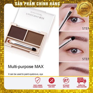 [HÀNG CHÍNH HÃNG_FREESHIP] [Hàng mới về] Hộp phấn vẽ lông mày 2 màu lâu trôi dễ tạo màu không thấm nước