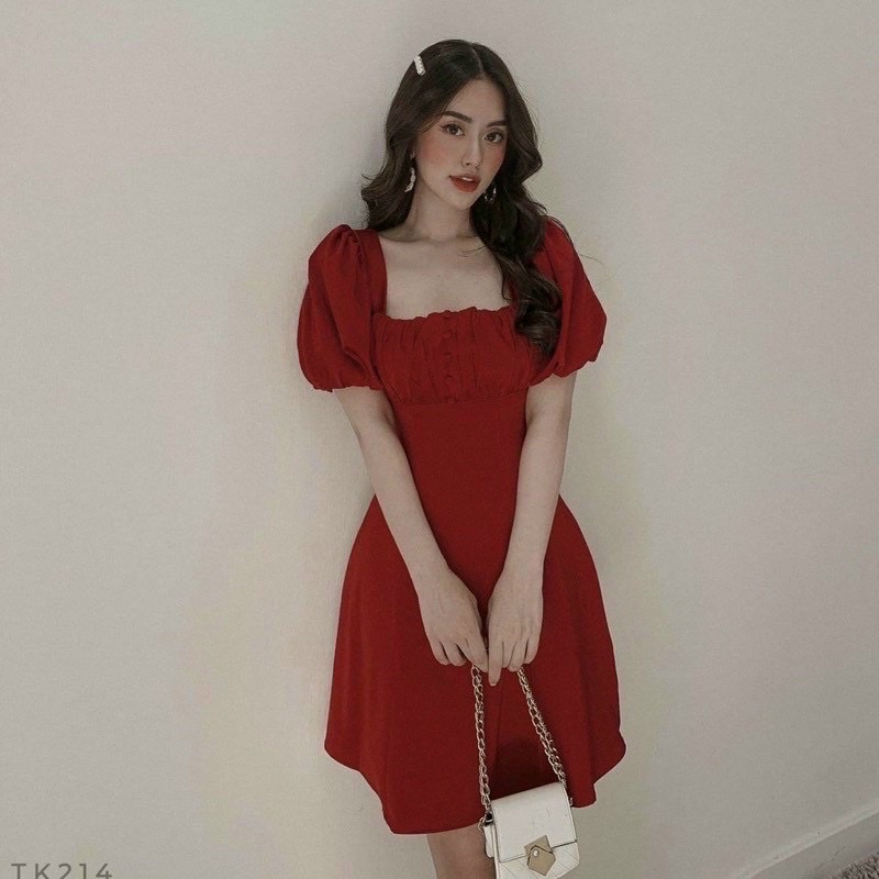 ĐẦM CỔ VUÔNG CAO CẤP BIGSIZE 60-90kg ( váy che khuyết điểm, mẹ bầu hoặc cho con bú mặc được)