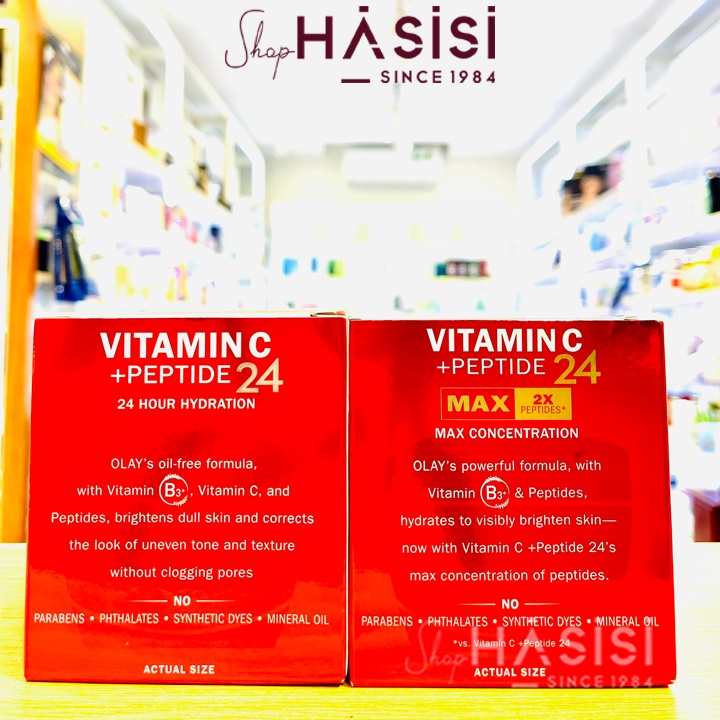 Kem Dưỡng Ẩm OLAY - Regenerist Vitamin C + Peptide 24 Hydrating Moisturizer 48g