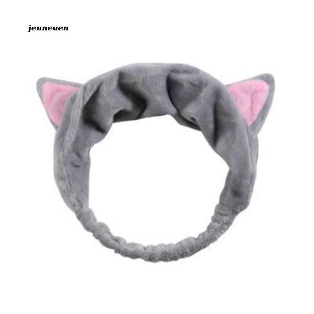 [Hàng mới về] Băng đô tai mèo co giãn tiện dụng cho rửa mặt/trang điểm cho nữ