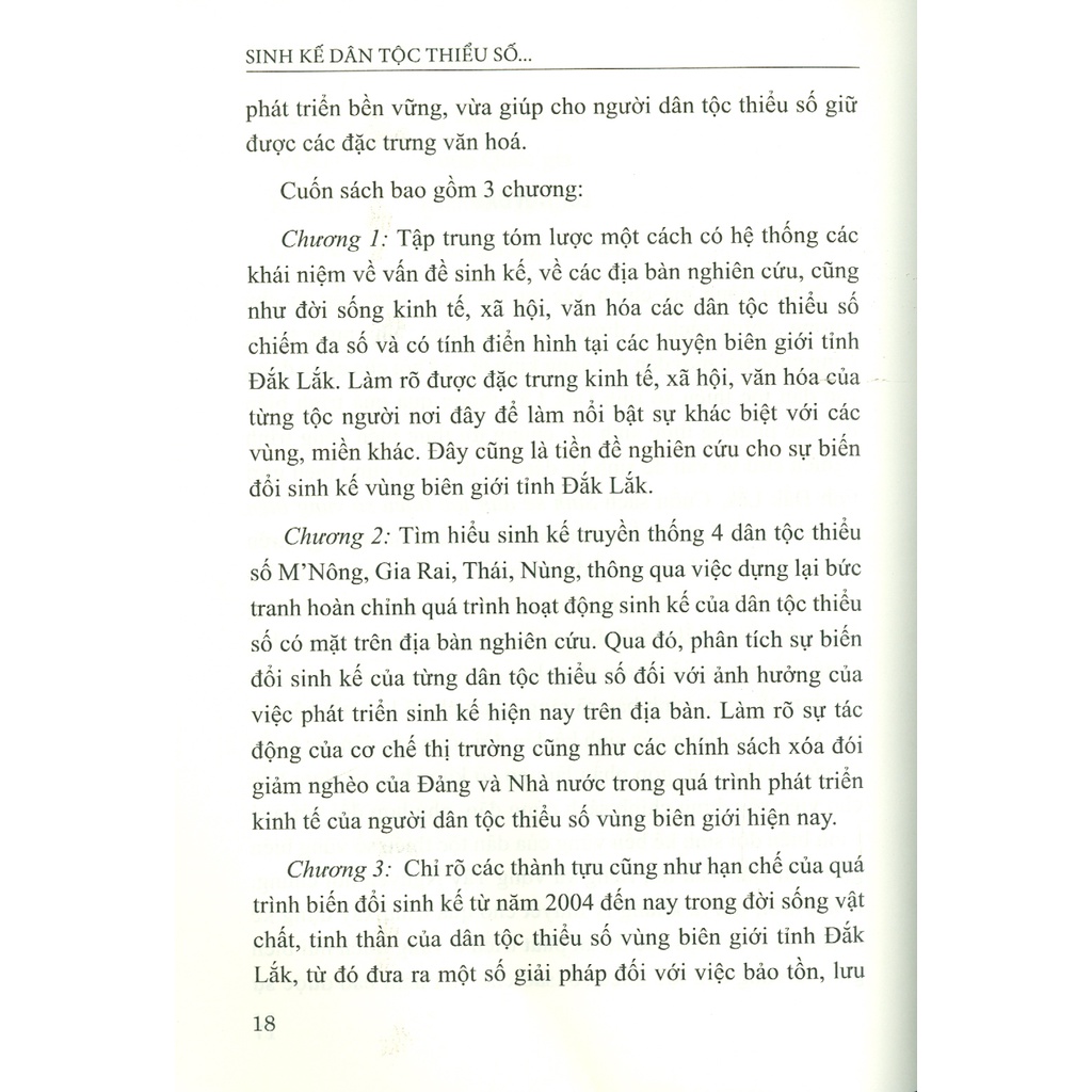 Sách - Sinh Kế Dân Tộc Thiểu Số Vùng Biên Giới Tỉnh Đắk Lắk