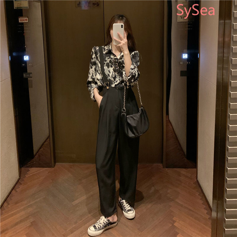 Áo Sơ Mi Voan Tay Dài Dáng Rộng In Họa Tiết Trẻ Trung Phong Cách Retro Cho Nữ | BigBuy360 - bigbuy360.vn