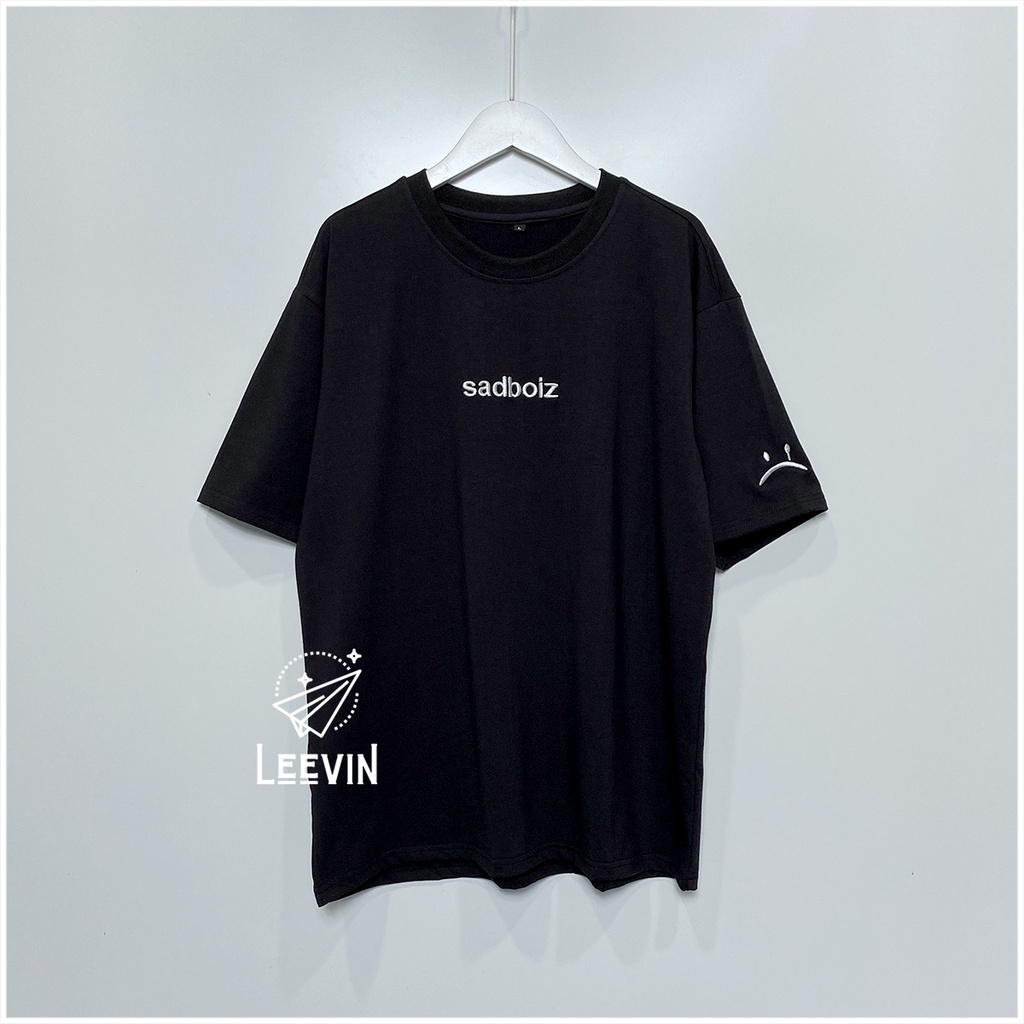 Áo Thun Nam Nữ SADBOIZ SIGNATURE Form Rộng Unisex - Kiểu áo sad boiz form rộng tay lỡ Local Brand Leevin Store