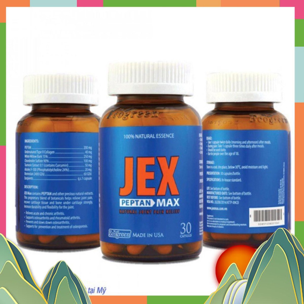 { GIÁ RẺ SỐ 1} Thuốc xương khớp JEX MAX chai 30 viên
