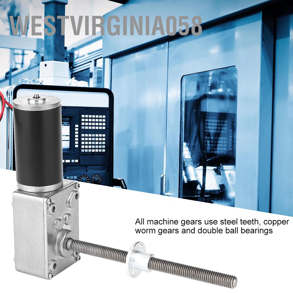 Westvirginia058 Hộp số động cơ Worm Vòng xoắn cao 8mm Trục vít với mặt bích cho cửa sổ điện