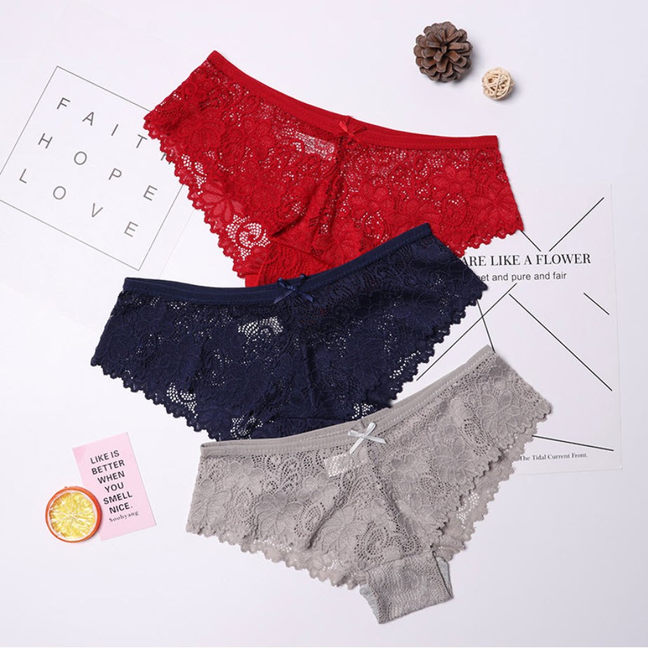 [Mã 12FASHIONSALE1 giảm 10K đơn 50K] Quần lót nữ vải ren mềm mại xuyên thấu QL81 - Ha Song Shop | BigBuy360 - bigbuy360.vn