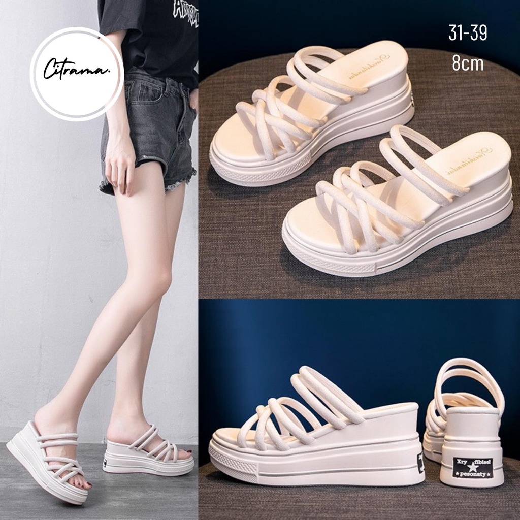 XĂNG ĐAN NỮ SIZE NHỎ 31 32 33 ĐẾ BÁNH MỲ CAO 8CM HAI MÀU HỒNG TRẮNG