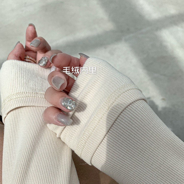 Cocory vn Áo thun dài tay co giãn thời trang dễ phối cho mùa đông