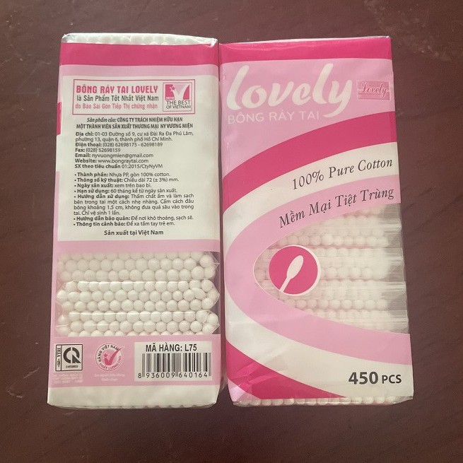 Tăm bông ráy tai - LOVLY 450 CÂY