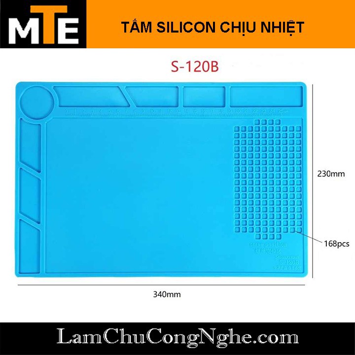 Thảm Cách Nhiệt Silicone 340x230mm Dùng Cho Hàn Điện Tử