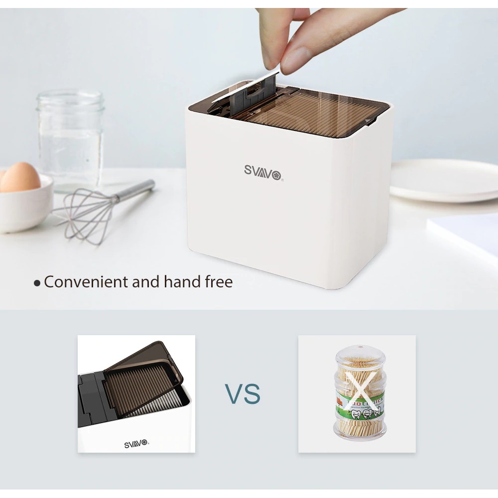 Hộp Đựng Tăm Cảm Ứng Tự Động Thông Minh SVAVO Cao Cấp