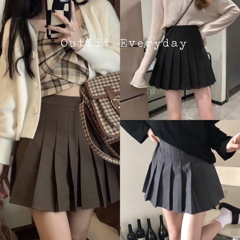 Chân váy xếp ly dáng xòe Hàn Quốc , chân váy chữ A dáng xoè đủ màu hàng loại 1