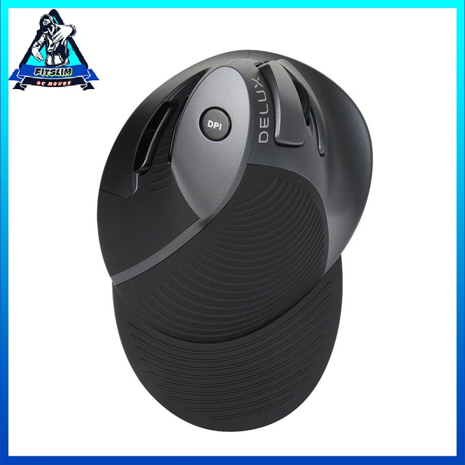 Chuột không dây Delux M618GX 6 nút Chuột dọc công thái học cho máy tính xách tay [8/3]