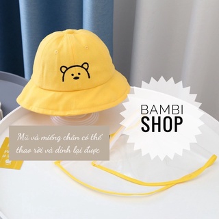 Mũ chống bắn giọt cho bé Mũ chống dịch mũ chống nắng hình gấu Bambi Shop