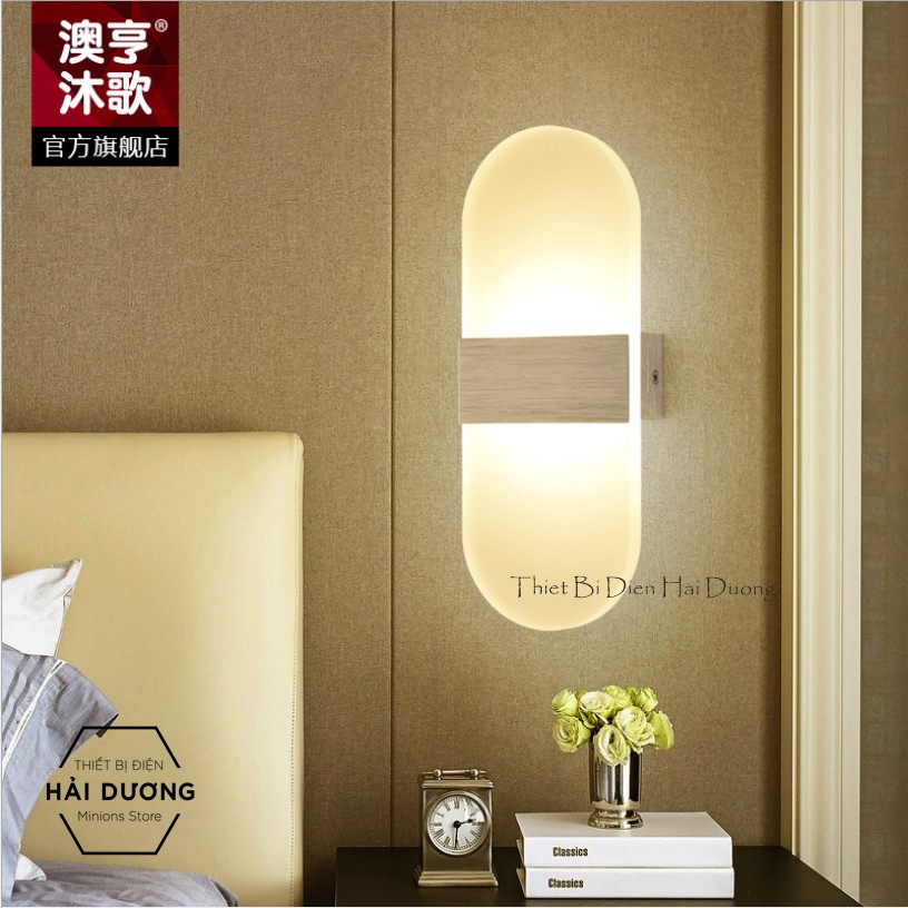 Combo 3 Đèn Led Gắn Tường Decor Hình Oval TN142 - 3 chế độ ánh sáng Trắng/Vàng/Trung Tính - Có Video