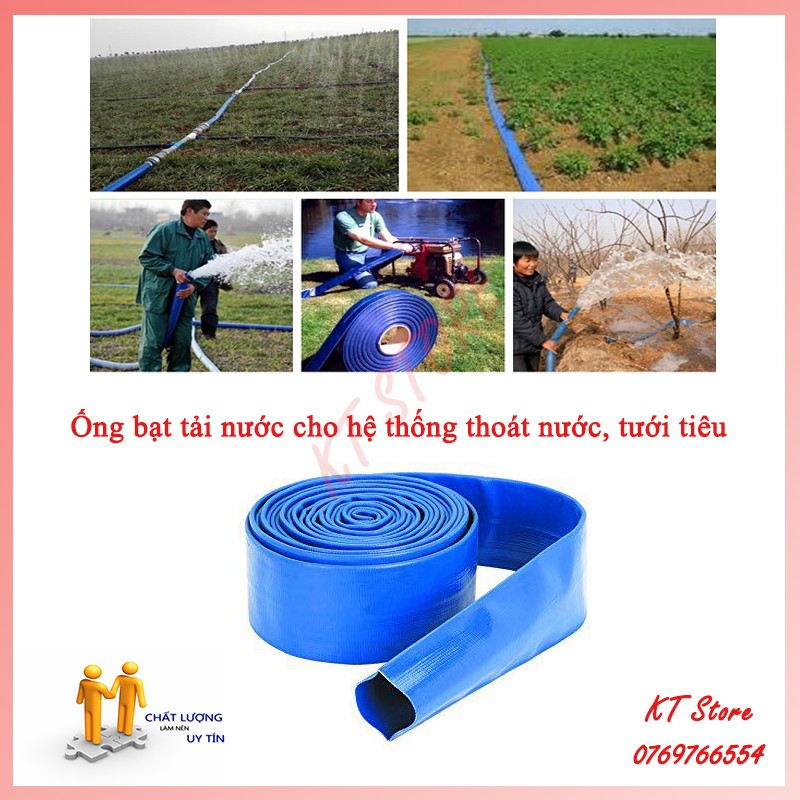 Ống Bạt Tải Nước PVC (Đường kính Phi: 40mm, 50mm, 60mm và 80mm)- Bán theo mét