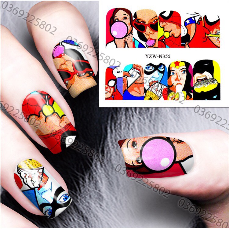 Sticker nước cực chất, cực ngầu, cực cá tính trang trí móng