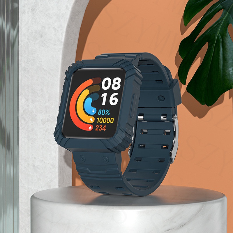 Dây Đeo Silicone 2 Trong 1 Cho Đồng Hồ Thông Minh Redmi Watch 2 Lite 2 / Xiaomi POCO