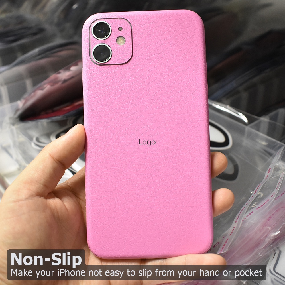 Nhãn Dán Màu Hồng Chống Trầy Bảo Vệ Toàn Diện Cho Iphone 6 6s X Xr Xs 7 8 Plus 11 12 13 Pro Max Mini Se2