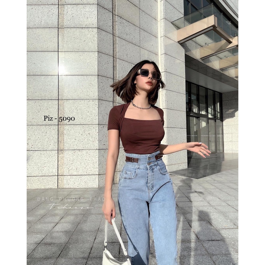 Quần Baggy Jeans cạp siêu cao/ Hàng cao cấp M5090