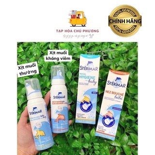 Xịt muối biển cá heo vàng và cá heo cam vệ sinh mũi cho bé 0-3 tuổi Sterimar, Pháp