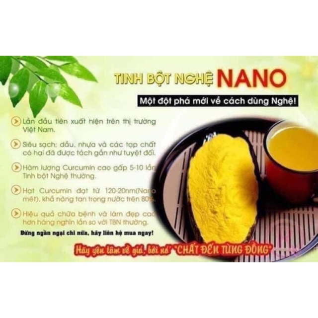 Tinh bột nghệ nano tâm an