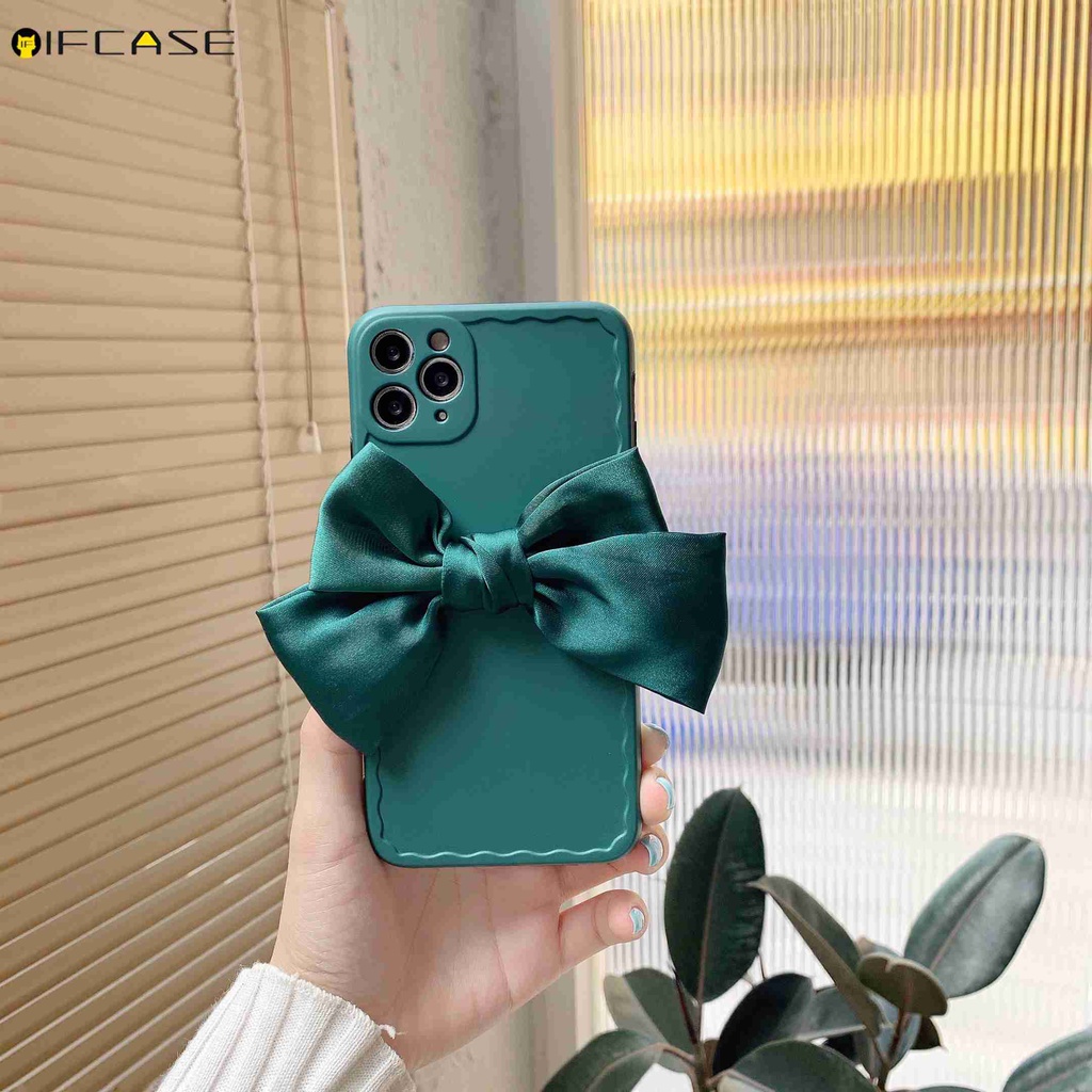 Ốp điện thoại đính nơ thời trang cho Iphone 13 12 Mini 12 11 Pro Max Xs Max Xr X 7 8