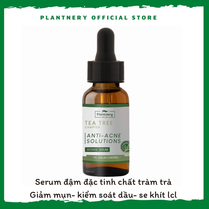 Serum tràm trà đậm đặc cho da dầu mụn se khít lỗ chân lông Plantnery Thái Lan 30ml