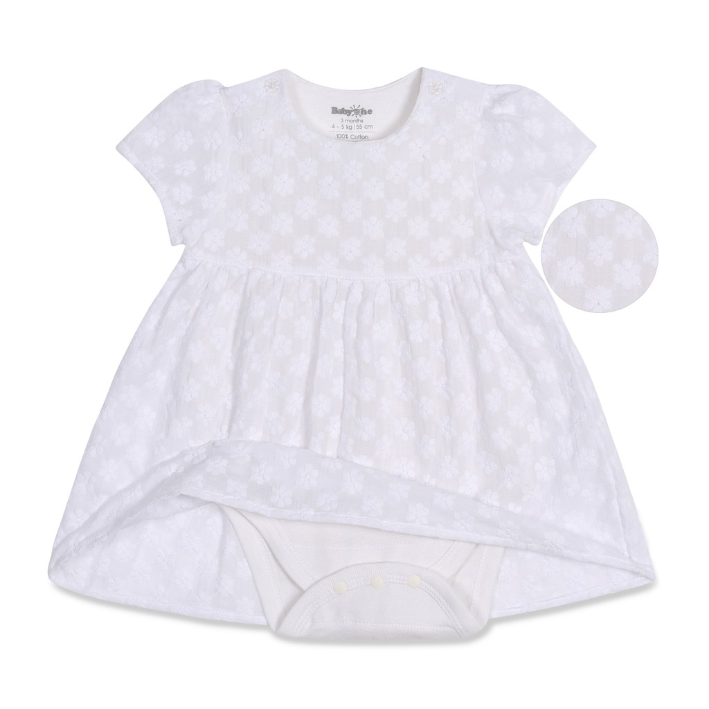 Đầm bé gái body ren tay phồng 1308- BabyOne