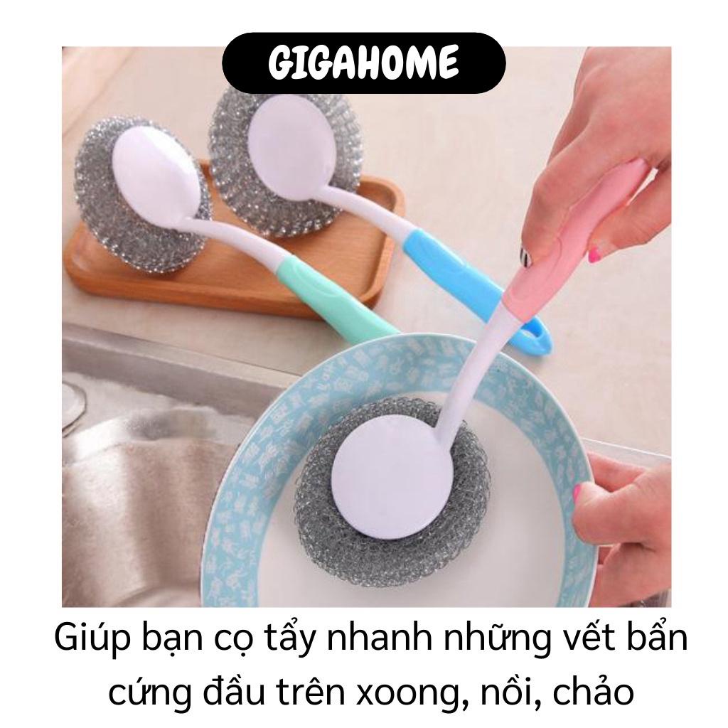 Cây Chà Xoong GIGAHOME Cây Cọ Rửa Xoong, Nồi Có Tay Cầm Dài Tẩy Nhanh Những Vết Bẩn 5888