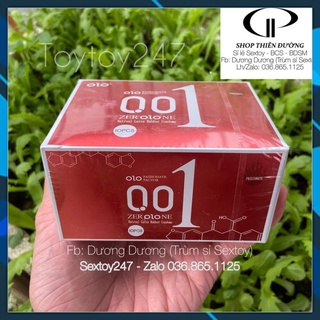 Bao cao su siêu mỏng 0.01 olo truyền nhiệt ấm áp hộp 10 bcs