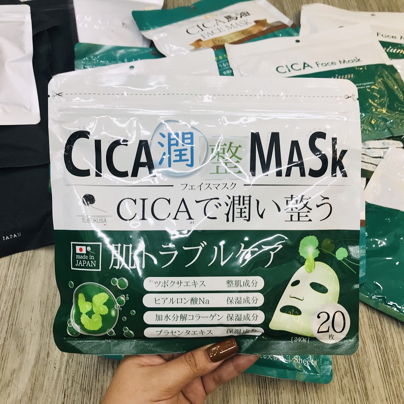 Mặt Nạ Dưỡng Da Cica Face Mask Premium Care Nhật Bản - 30 Miếng