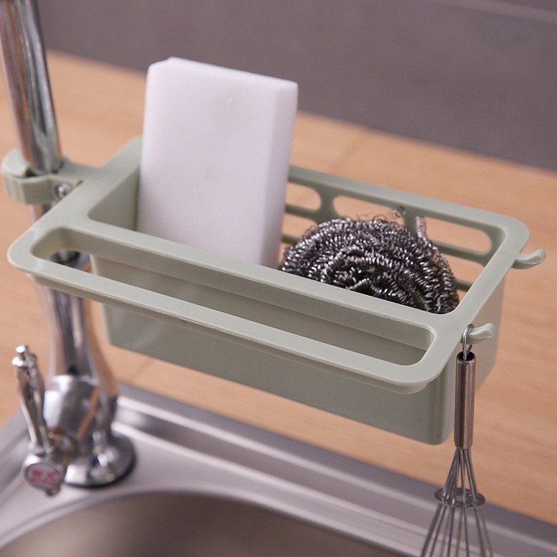 Giá nhựa đựng xà phòng mút xốp treo bồn rửa chén tiện dụng