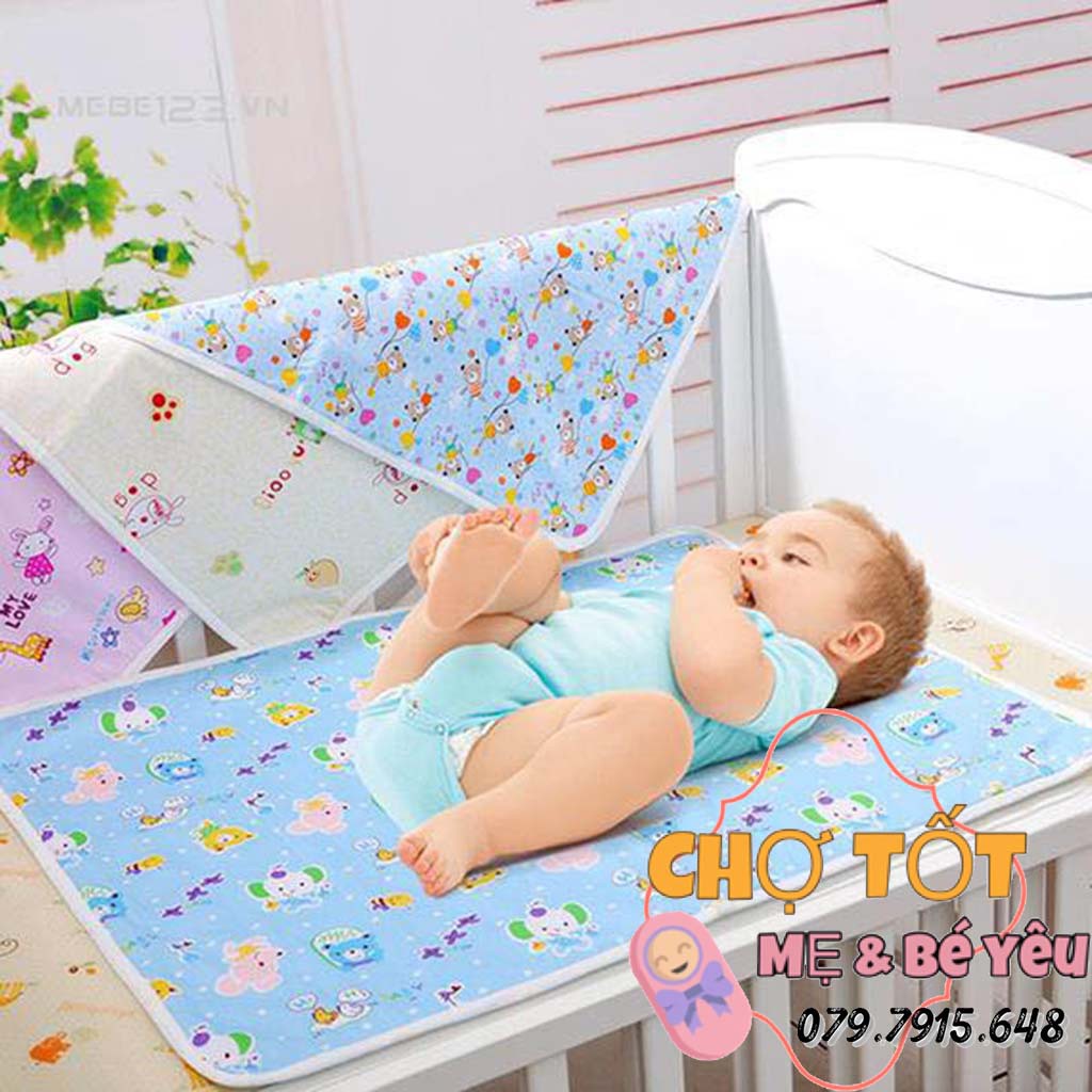 Chiếu lót thay bỉm chống thấm cho bé sơ sinh,Tấm Lót Nhựa Nilong Chống Thấm Thay Tã Bỉm Cho Bé