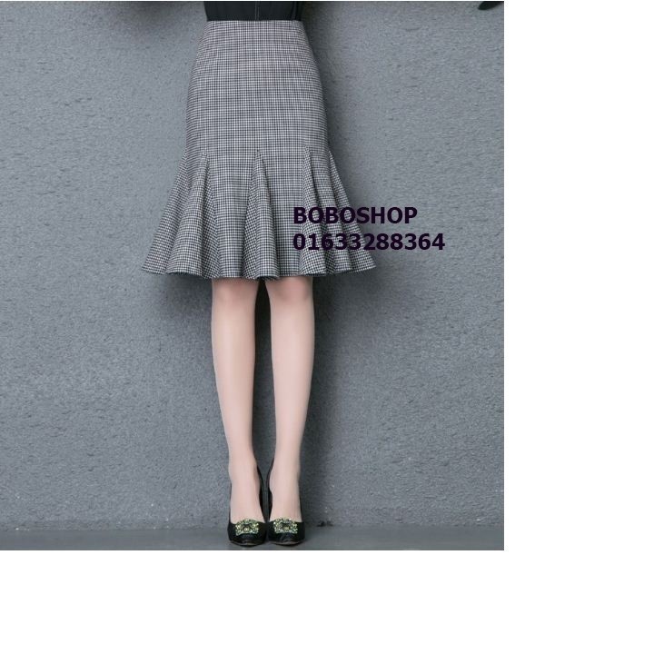 ❣️FREESHIP❣️Chân Váy Đuôi Cá Sọc Caro Nhí