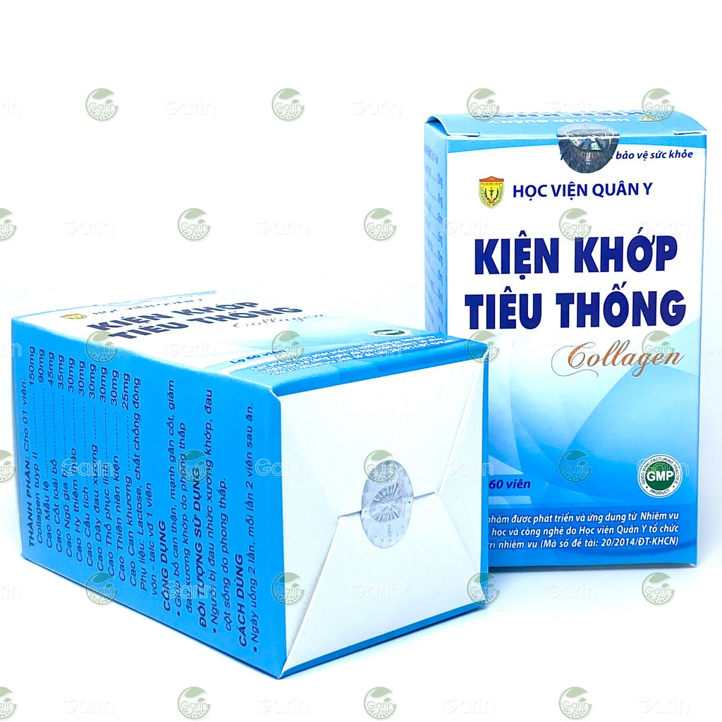 Bộ 2 hộp kiện khớp tiêu thống collagen Học Viện Quân Y (60 viên x 2) giúp bổ can thận, mạnh gân cốt, giảm đau xương khớp