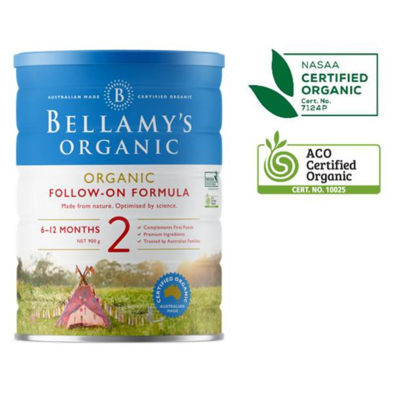 Sữa Bellamy's Organic Số 2 900G Date 6/2022