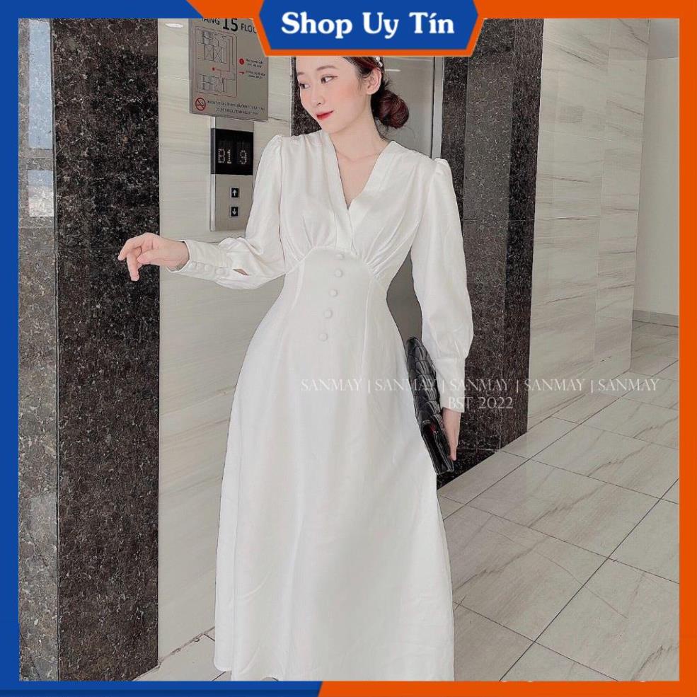 Đầm Cô Dâu Trắng  Váy Đi Dự Tiệc Cưới Tay Dài Đẹp Dáng Suông Maxi Cao Cấp Thiết Kế Sang Trọng Hàn Quốc VD034 | BigBuy360 - bigbuy360.vn