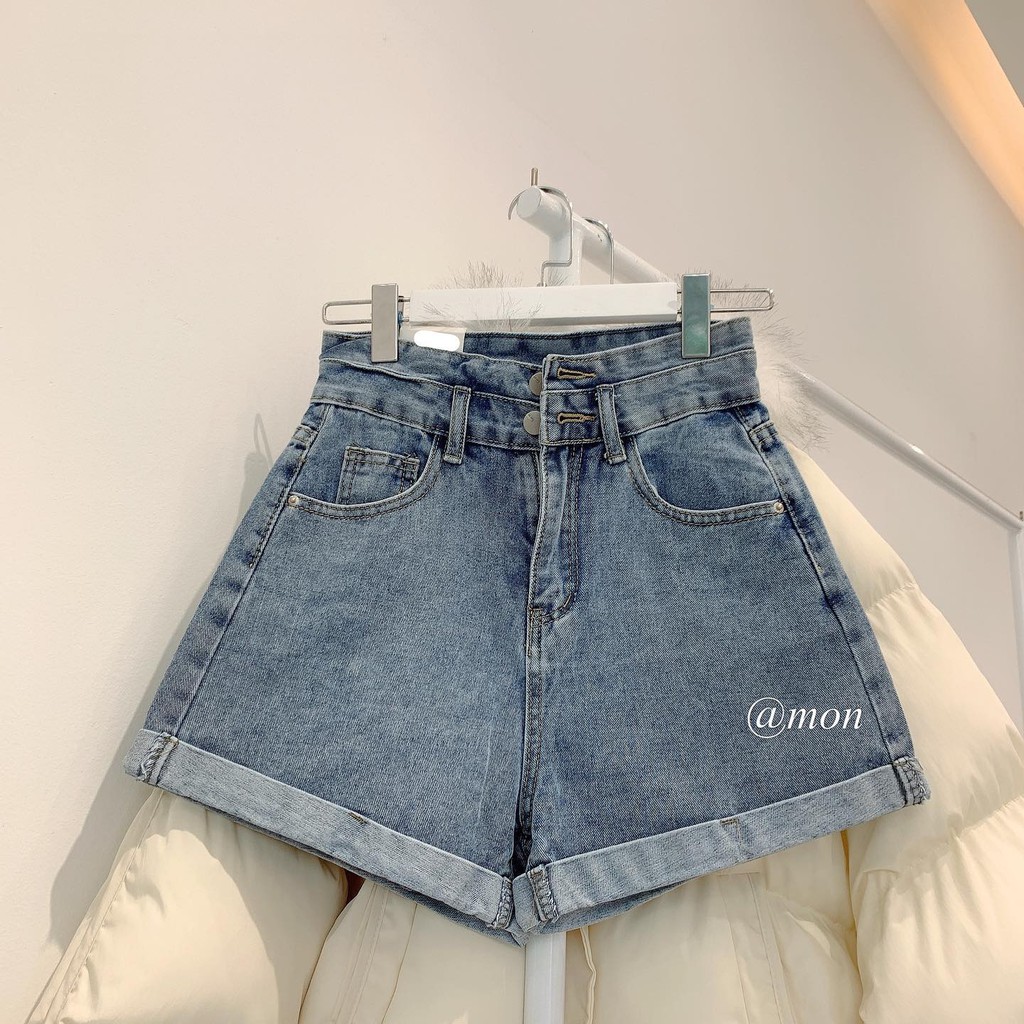 2101396 Quần short jeans ulzzang nữ phong cách hàn quốc basic