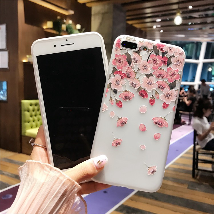 Ốp điện thoại nhựa dẻo in họa tiết hoa và chim xinh xắn cho IPHONE 7 6 8 X 11 XS 6PLUS 6SPLUS 7PLUS 8PLUS SE2020