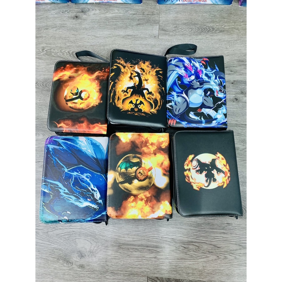 Sổ đựng card , album da sưu tập thẻ bài Pokemon Yugioh Hàn quốc Card anime